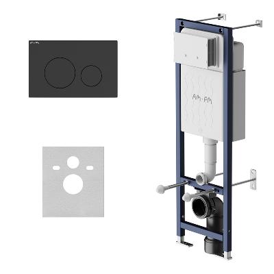 Инсталляция для подвесного унитаза AM.PM I012712LM.0138 с клавишей L черной матовой