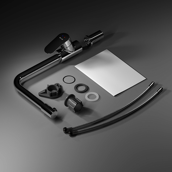 Смеситель для кухни AM.PM Like F8005700 высокий с каналом питьевой воды, хром-8