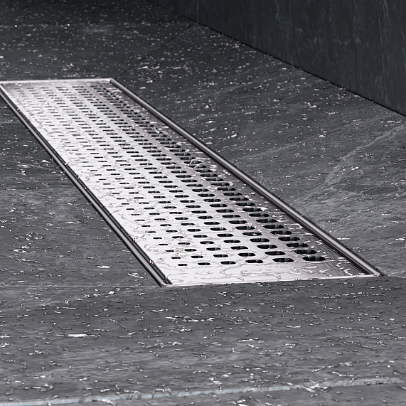 Душевой трап (лоток) 50 AM.PM MasterFlow W01SC-P11-050-01SB комбинированный затвор со стальной матовой решеткой-6