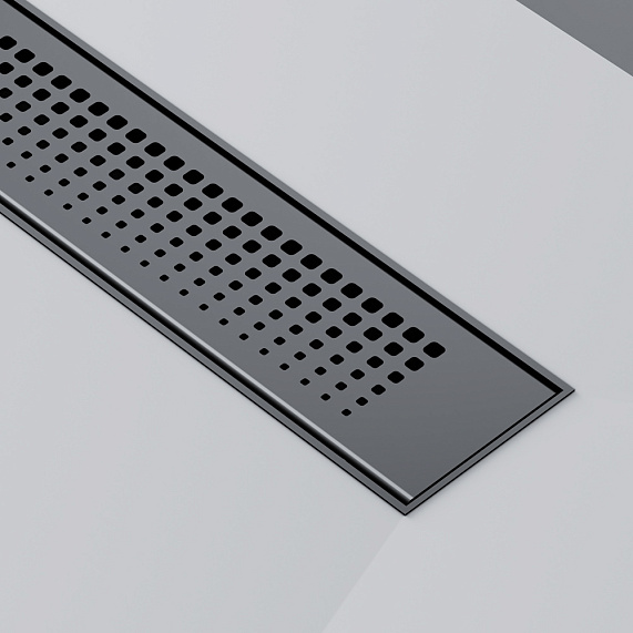 Душевой трап (лоток) 50 AM.PM PrimeFlow W02SC-P11-050-01BM комбинированный затвор с черной матовой решеткой-9