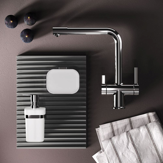 Смеситель для кухни AM.PM Func F8F05700 высокий с L-изливом с каналом для питьевой воды, хром-5