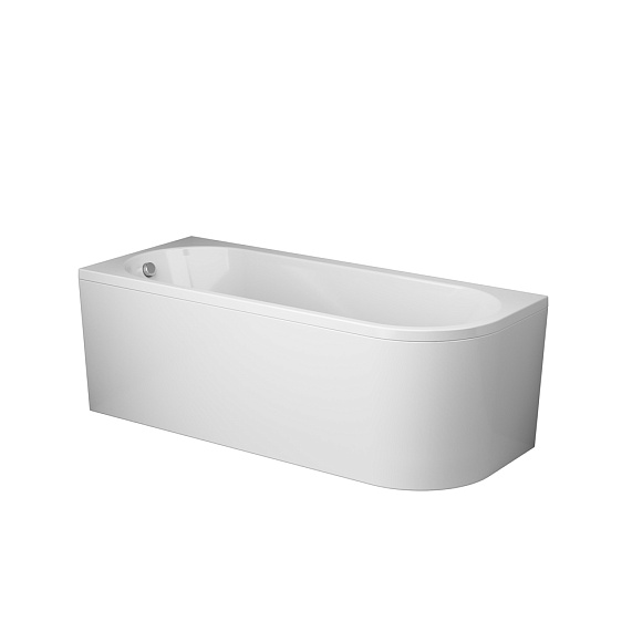Ванна акриловая 170x70 AM.PM X-Joy W94A-170L70W-ARP ассиметричная с каркасом и панелью, белая глянцевая-7