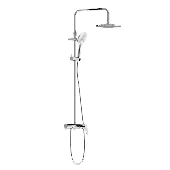 Душевая система Damixa Jupiter 977780000 стойка с тропическим душем, смесителем, хром-5