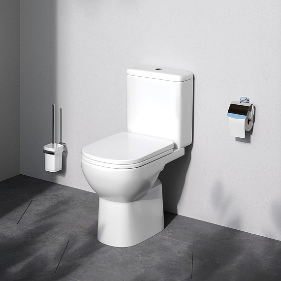 Унитаз напольный AM.PM Tetra C9T8608SC безободковый с сиденьем микролифт, белый-9