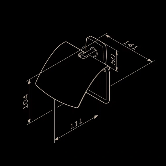 Держатель для туалетной бумаги настенный AM.PM Gem A90341422 черный-7
