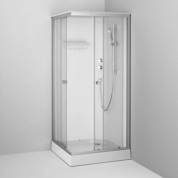 Душевая кабина 90x90 AM.PM X-Joy W94C-403-090MT профиль серебристый, низкий поддон-3