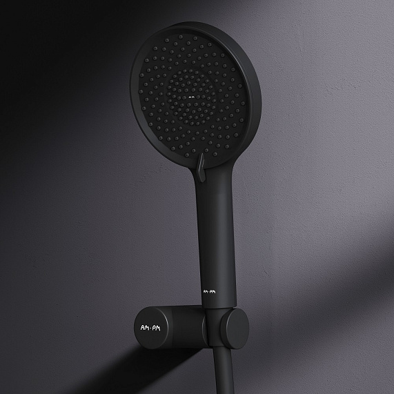 Душевой гарнитур AM.PM X-Joy F01185A022 держатель, шланг, лейка 3 режима, черный-1