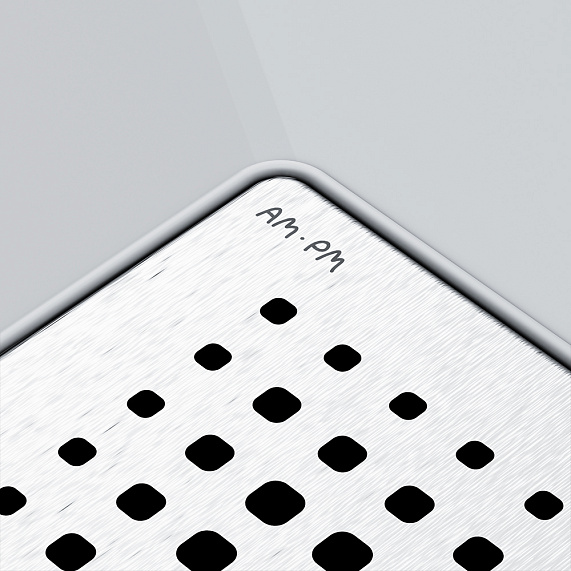 Душевой трап 10x10 AM.PM PrimeFlow W02BD-P11-010-01SB гидрозатвор со стальной матовой решеткой-9