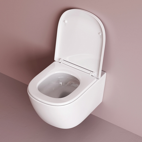 Унитаз подвесной AM.PM Libre C601900SC торнадо безободковый с сиденьем микролифт, белый-6