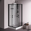 Душевая кабина 90x90 AM.PM Above W9XC-403-9090BT профиль черный матовый, низкий поддон