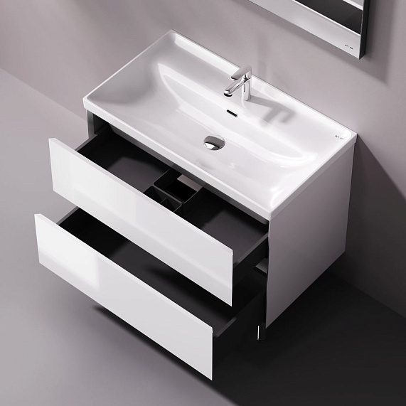 Тумба под раковину 80 AM.PM Above M9XFSX0802WG напольная, белая глянцевая-2