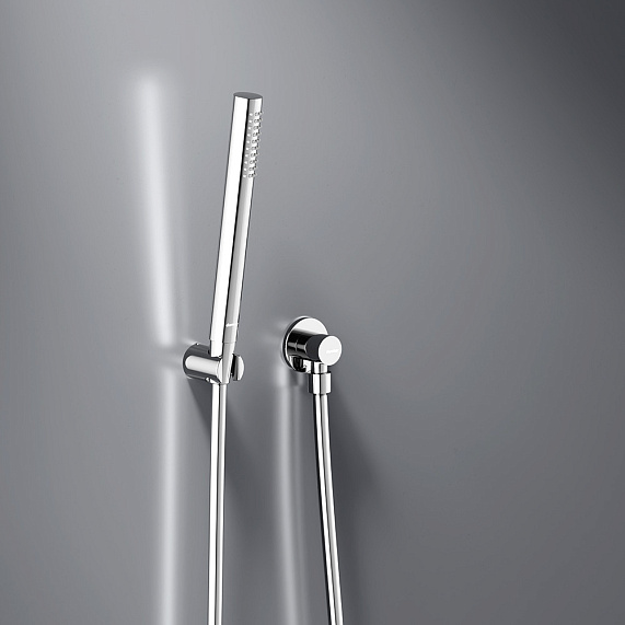 Встраиваемая душевая система Damixa Scandinavian Pure 936510000 хром: тропический верхний душ, ручной душ, излив-4