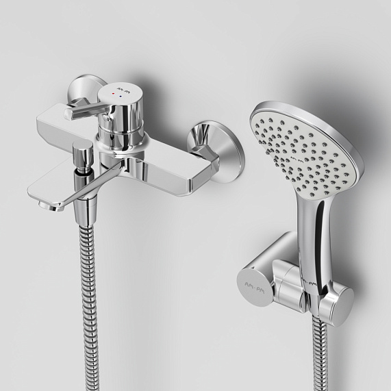 Смеситель для ванны и душа AM.PM X-Joy S F85B15000 душевая лейка, шланг 1750, хром-2