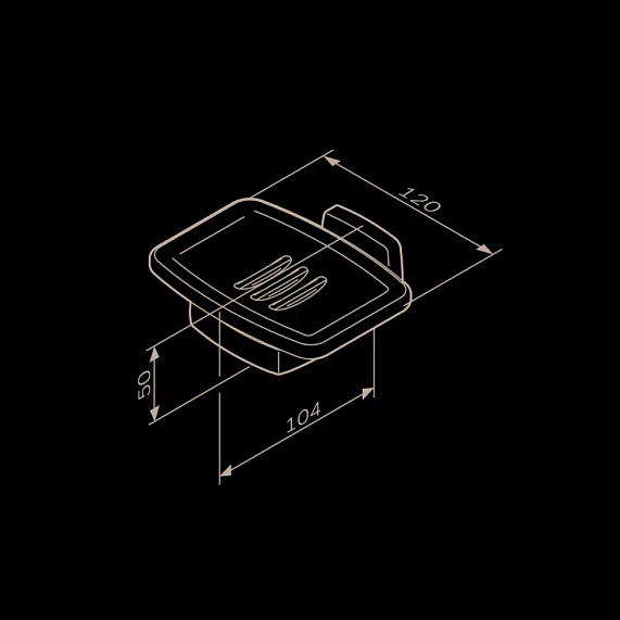 Мыльница стеклянная настенная AM.PM Gem A9034222 черная-6