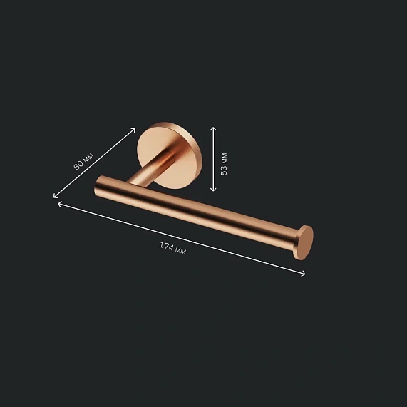 Держатель для туалетной бумаги настенный AM.PM X-Joy A85A34144 розовое золото-5