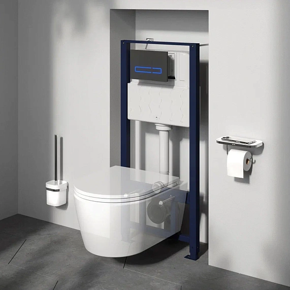 Инсталляция для подвесного унитаза AM.PM Pro I012704.7001 с пневм. клавишей белый глянец-2