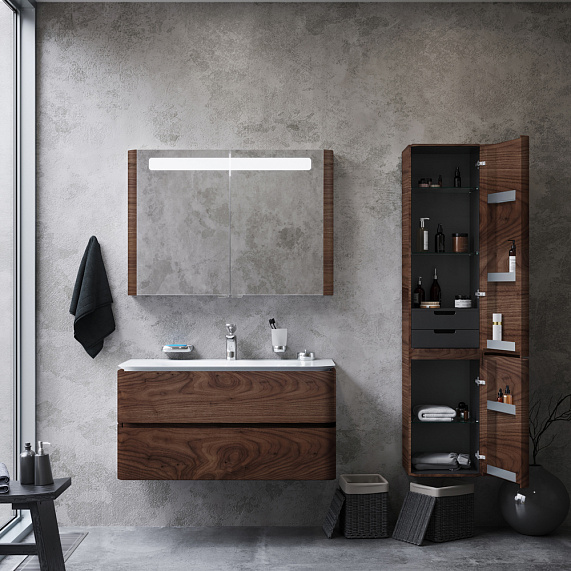 Шкаф-пенал для ванной 40 AM.PM Sensation M30CHR0406NF навесной правый орех-3