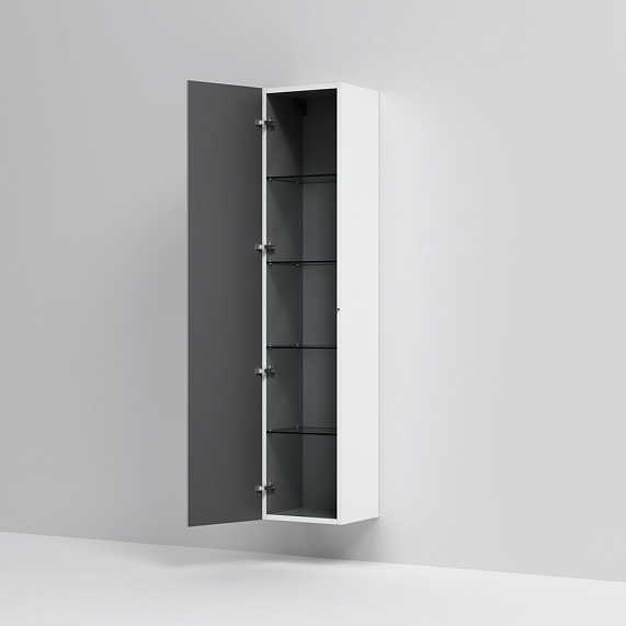 Шкаф-пенал для ванной 35 AM.PM Spirit 2.0 M70ACHML0356WG навесной левый белый глянец-2