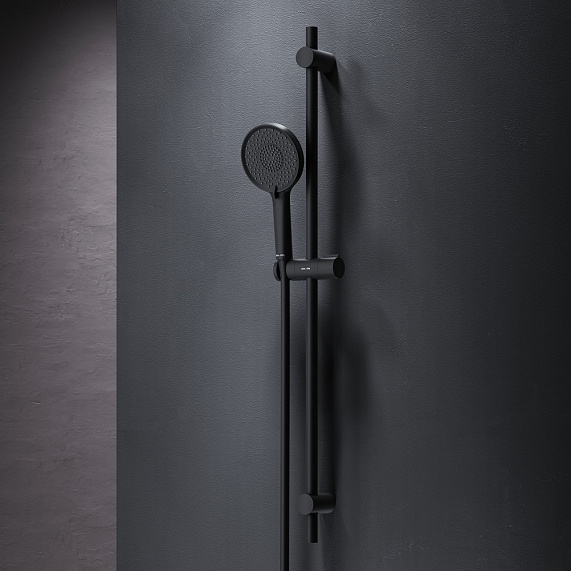 Душевой гарнитур AM.PM X-Joy F0185A022 штанга, шланг, лейка 3 режима, черный-1