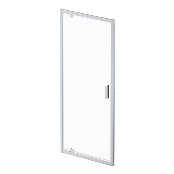 Душевая перегородка с дверью 90x 195 AM.PM Gem W90G-90-1P-MT прозрачное стекло, профиль серебристый-5