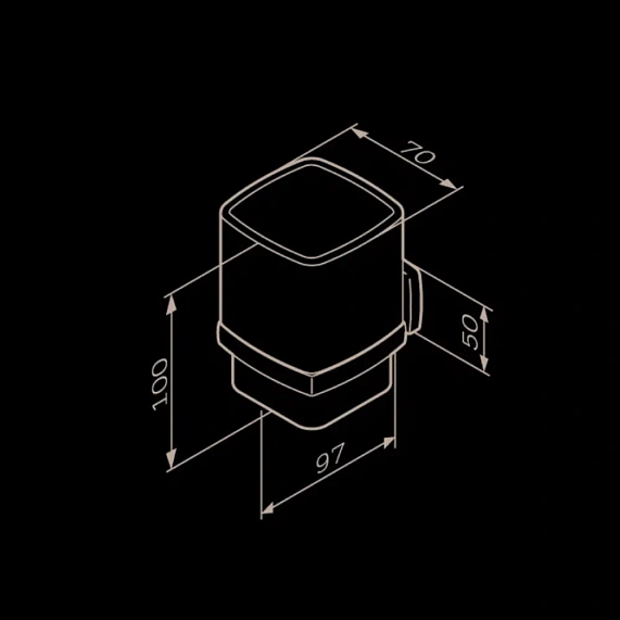 Стакан для зубных щеток настенный AM.PM Gem A9034300 стеклянный, хром-6