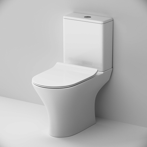 Унитаз напольный AM.PM Sense C748600SC безободковый с сиденьем микролифт, белый-3