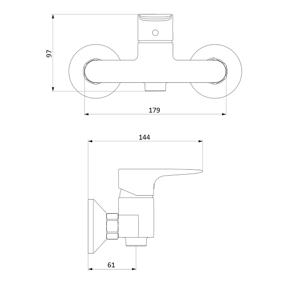 Смеситель для душа Damixa Origin Evo 2 782000000 хром-2