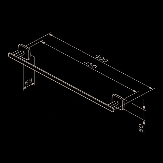 Вешалка для полотенец AM.PM Gem A90346400 хром-7