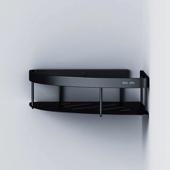 Полка в ванную угловая AM.PM Sense L A7454122 черная-2