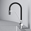 Смеситель для кухни AM.PM Func F8F07802 высокий, хром, с каналом для питьевой воды и гибким черным изливом