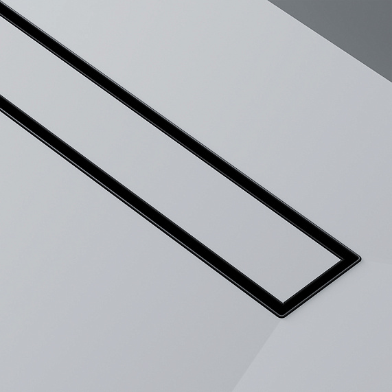 Душевой трап (лоток) 90 AM.PM MasterFlow W01SC-U11-090-04BM комбинированный затвор с черной матовой решеткой под плитку-17