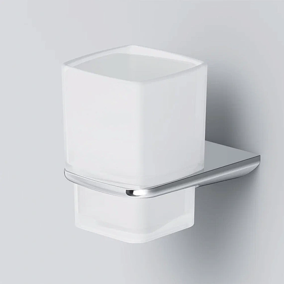 Стакан для зубных щеток настенный AM.PM Inspire 2.0 A50A34300 стеклянный, хром