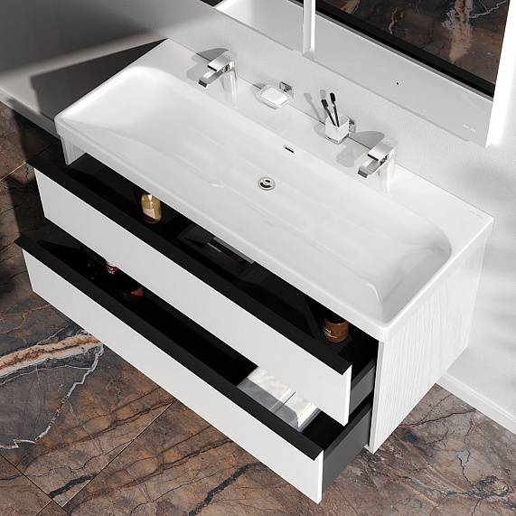 Тумба под раковину 120 AM.PM Stern M7LFHX1202WM белая-2