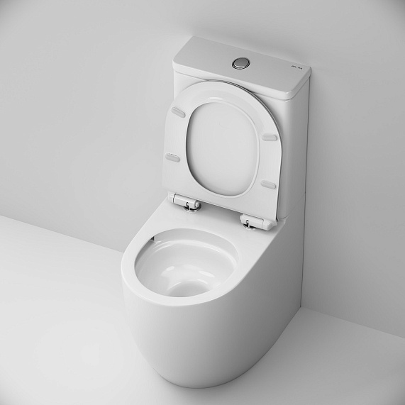 Унитаз-компакт напольный AM.PM Like C808600SC безободковый с сиденьем микролифт, белый-5