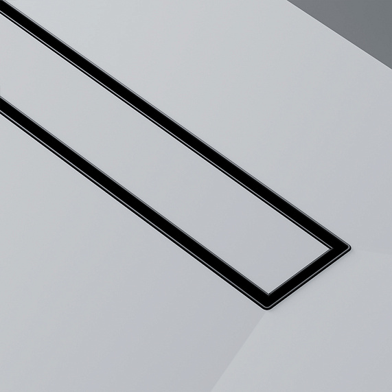 Душевой трап (лоток) 80 AM.PM MasterFlow W01SC-U11-080-04BM комбинированный затвор с черной матовой решеткой под плитку-17