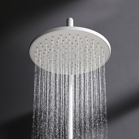 Душевая система AM.PM Gem F0790033 стойка с тропическим душем, белая-4