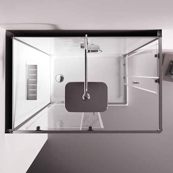 Душевая кабина 120x80 AM.PM Above W9XC-403-12080MT профиль серебристый, низкий поддон-3