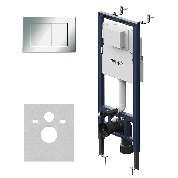 Инсталляция для подвесного унитаза AM.PM MasterFit I012713.0251 с механ. клавишей S, хром
