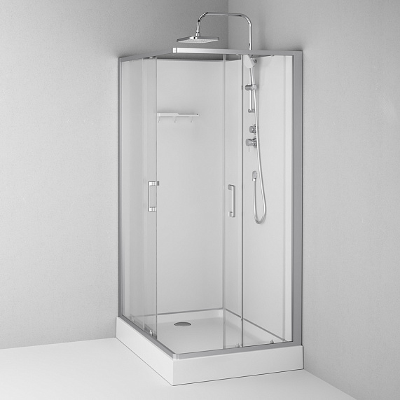 Душевая кабина 120x90 AM.PM Above W9XC-403-12090MT профиль серебристый, низкий поддон-11