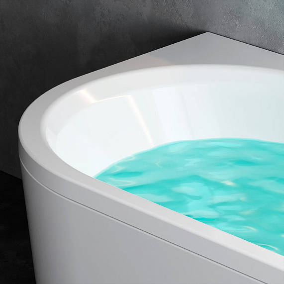 Ванна акриловая закругленная 180x80 AM.PM X-Joy W94A-180U80W-ARP белая глянцевая комплект c каркасом, панелью-2