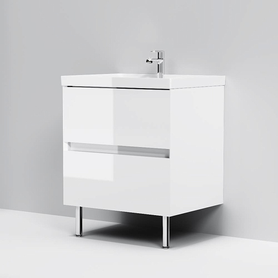 Тумба под раковину 60 AM.PM Above M9XFSX0602WG напольная, белая глянцевая-7