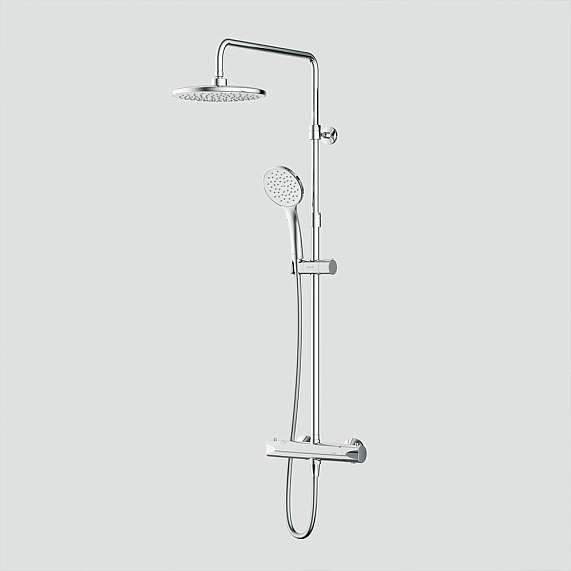 Душевая система AM.PM Crave F079C400 стойка с тропическим душем, термостатом, смесителем, хром-5