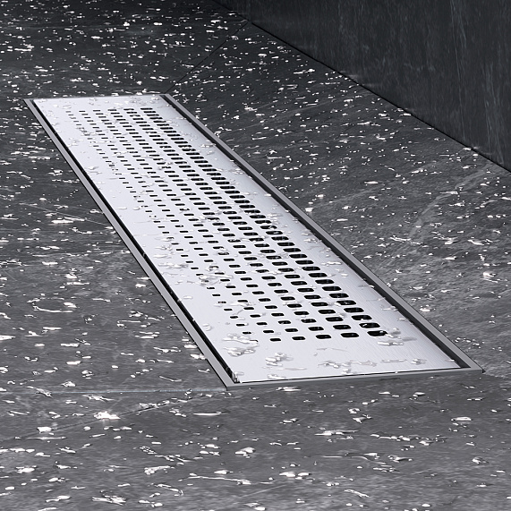 Душевой трап (лоток) 50 AM.PM PrimeFlow W02SC-P11-050-01SB комбинированный затвор со стальной матовой решеткой-6