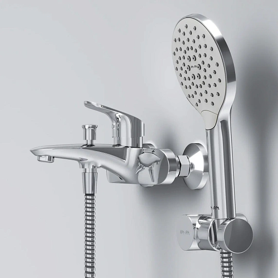 Смеситель для ванны и душа AM.PM Like F8015000 душевая лейка, шланг 1750, хром-4