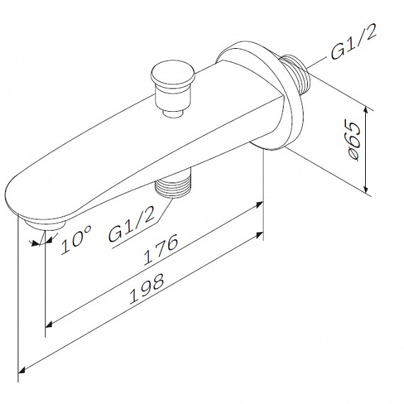 Встраиваемая душевая система AM.PM Spirit 2.1 хром: тропический верхний душ, излив с душевой лейкой, модуль MultiDock-10