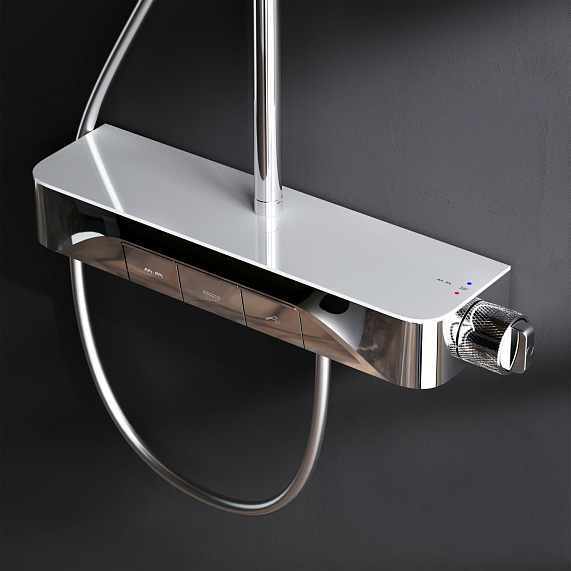 Душевая система AM.PM Func F078F200 стойка с тропическим душем, термостатом, смесителем, хром-2