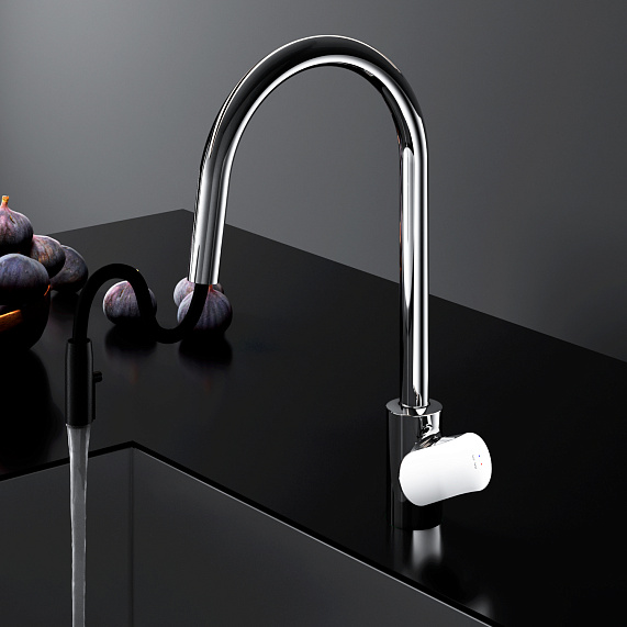 Смеситель для кухни AM.PM Like F8012000 высокий с выдвижным изливом, хром-2