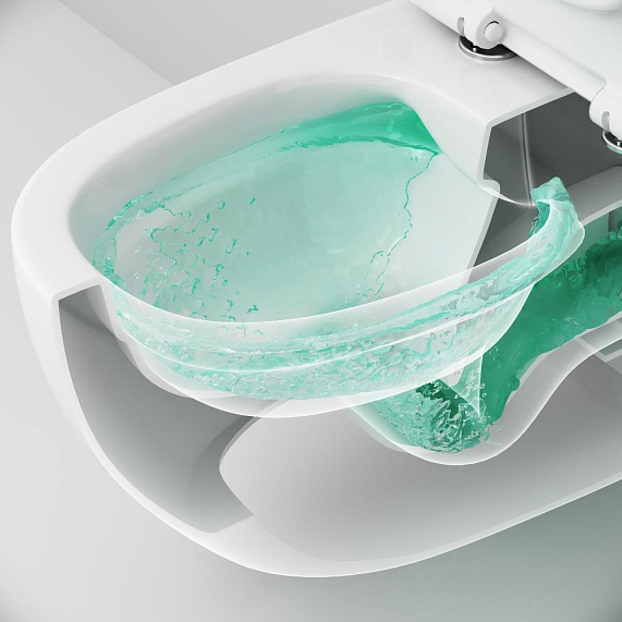 Унитаз подвесной AM.PM Awe C111700SC безободковый с сиденьем микролифт, белый-8