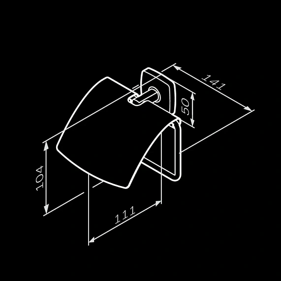 Держатель для туалетной бумаги настенный AM.PM Gem A90341400 хром-7