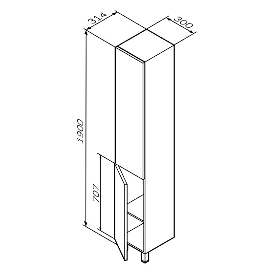 Мебель для ванной 75 AM.PM Gem напольная, белый глянец напольная-5